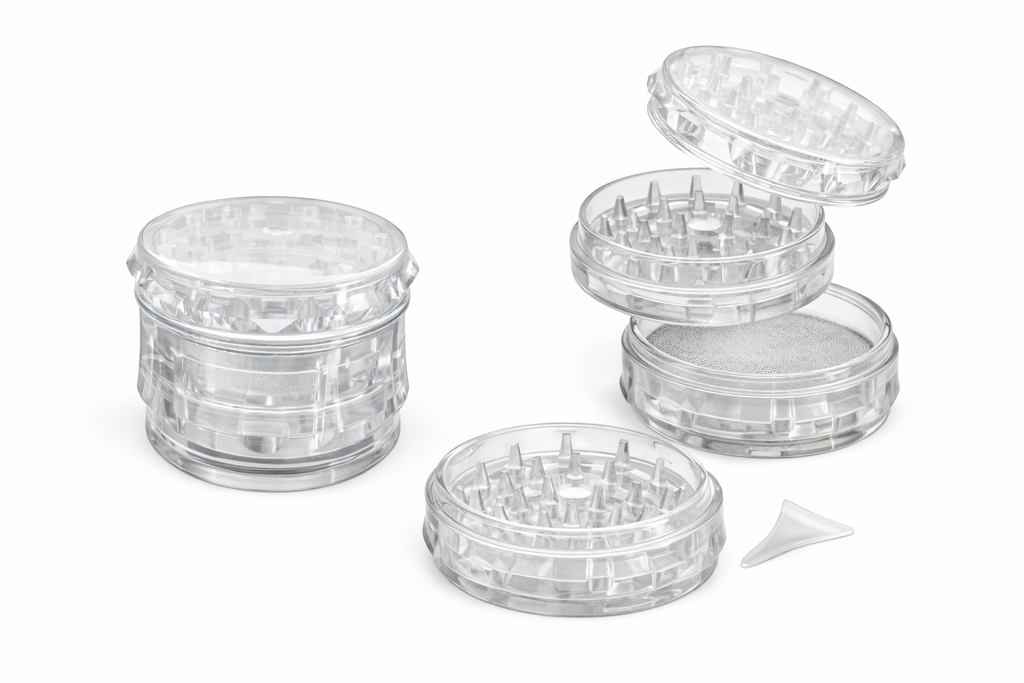 Grinder acrylique transparent 3 parties