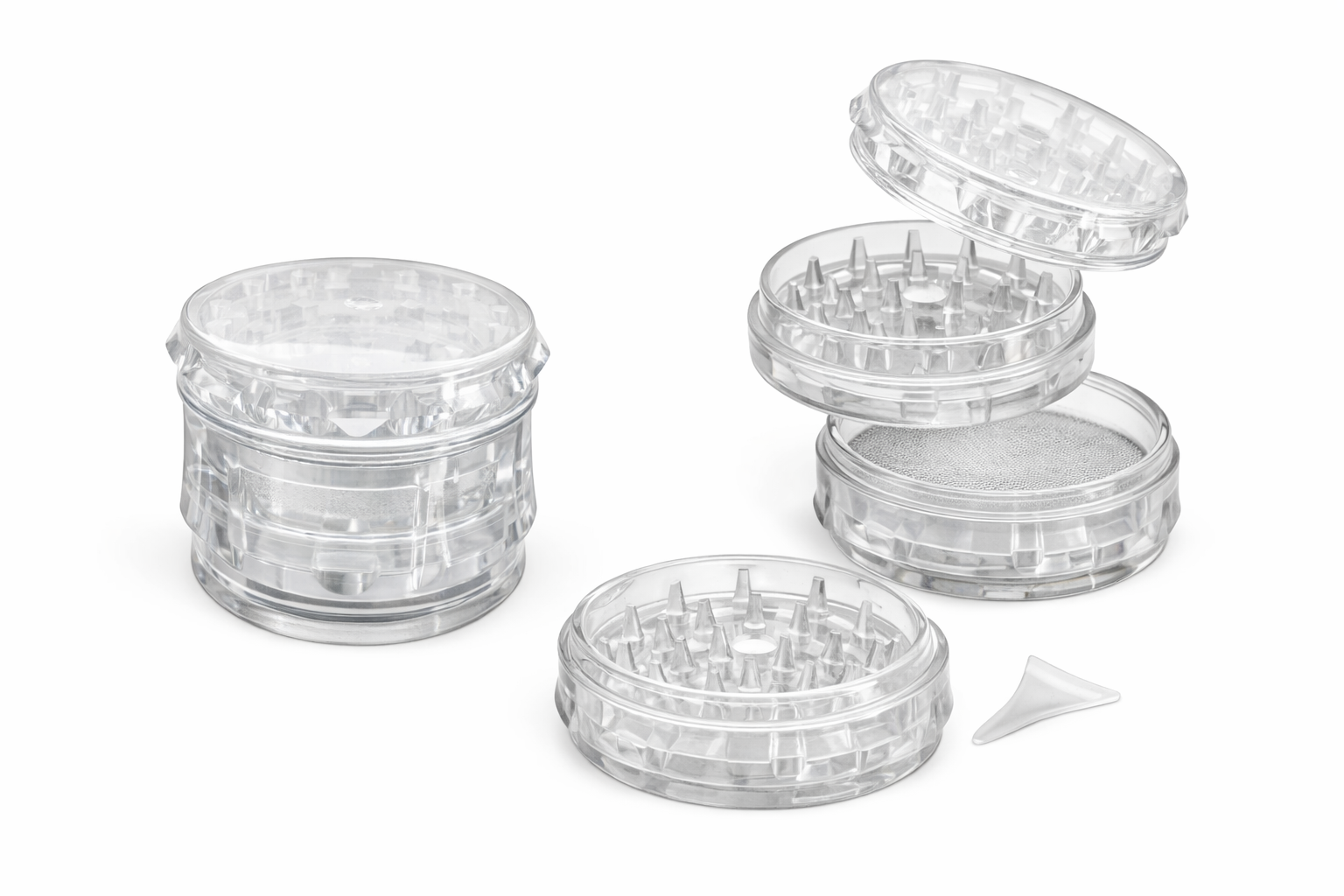 Grinder acrylique transparent 3 parties