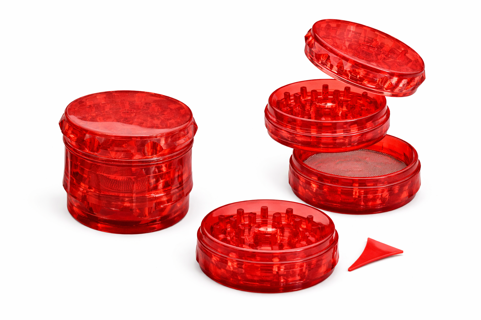 Grinder acrylique transparent 3 parties