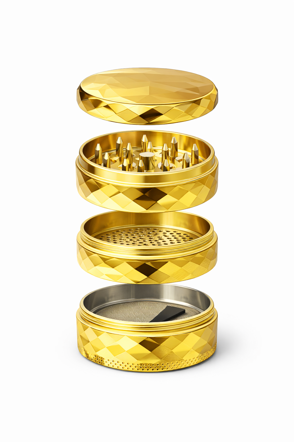 Grinder métal 4 parties – effet diamant