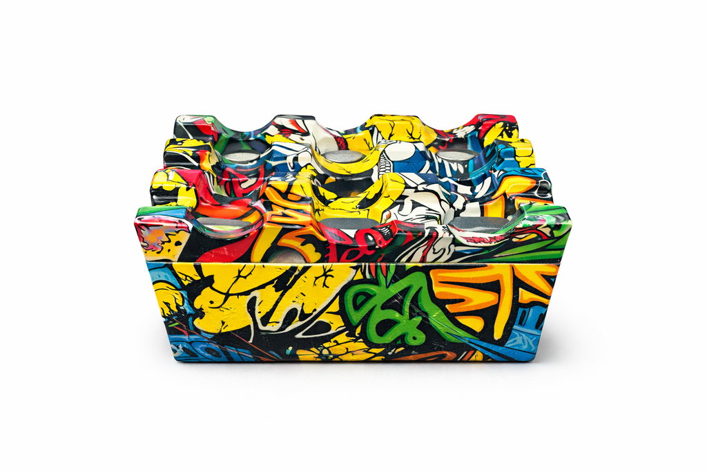 Cendrier design multicolore