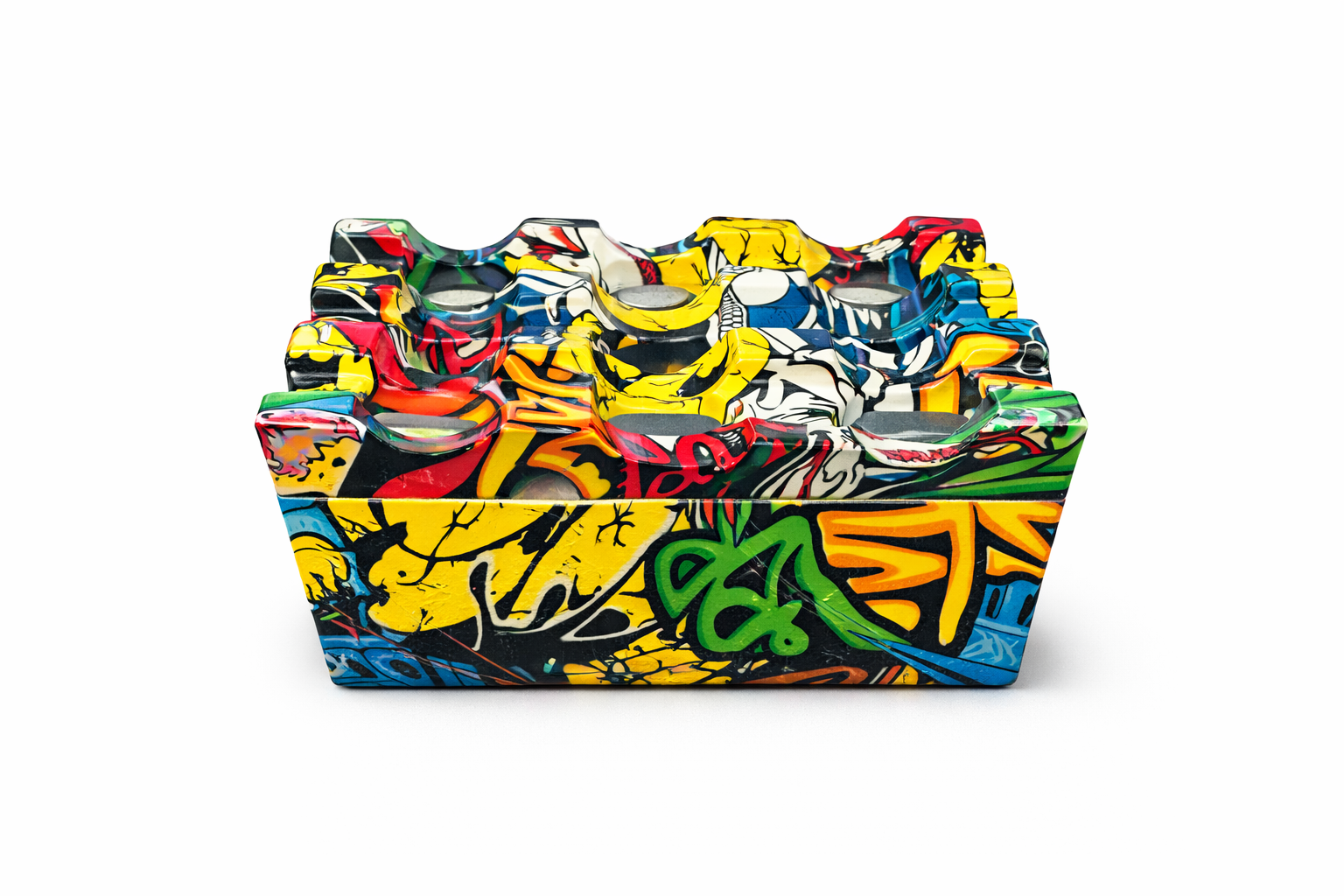 Cendrier design multicolore